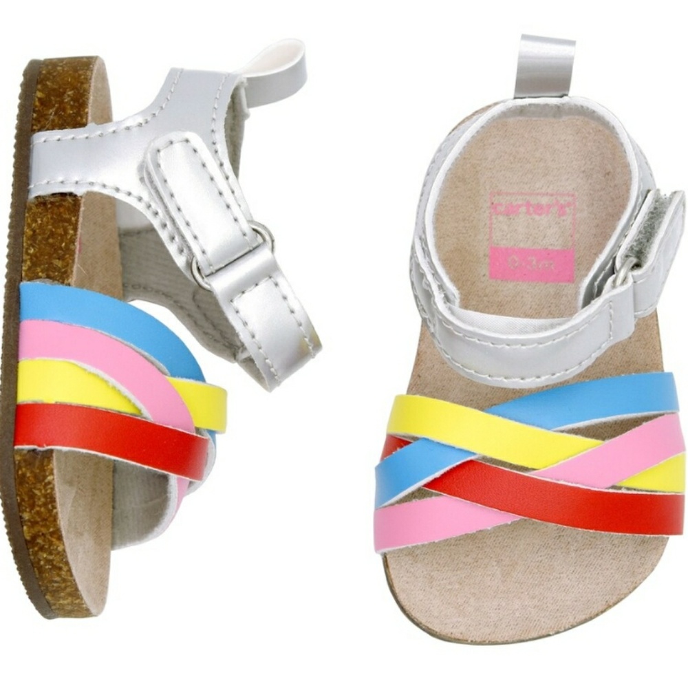 Carter's baby girl rainbow sandals